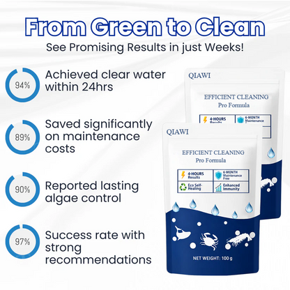 ✨Crystal Clear Water in Just One Night ! | ⏱️ Cristallin en 24 Heures ! | QIAWI EFFICIENT CLEANING Pro Formula