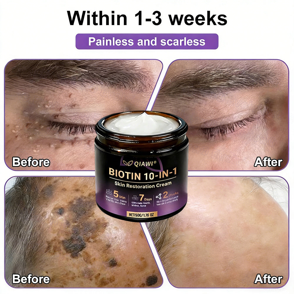 Product shipped from the USA ✨ QIAWI® Biotin 10-in-1 Skin Restoration Cream 🦊