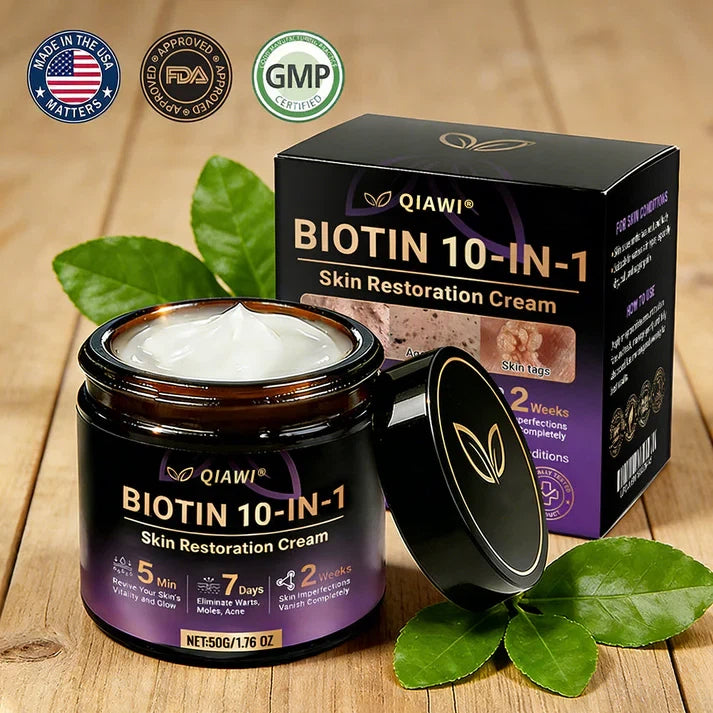 Product shipped from the USA ✨ QIAWI® Biotin 10-in-1 Skin Restoration Cream 🦊