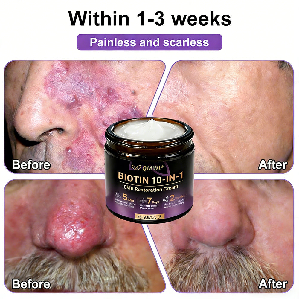 Product shipped from the USA ✨ QIAWI® Biotin 10-in-1 Skin Restoration Cream 🦊