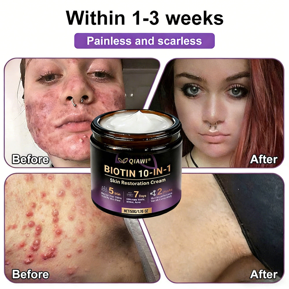 Product shipped from the USA ✨ QIAWI® Biotin 10-in-1 Skin Restoration Cream 🦊